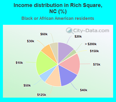 Income distribution in Rich Square, NC (%)