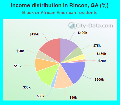 Income distribution in Rincon, GA (%)