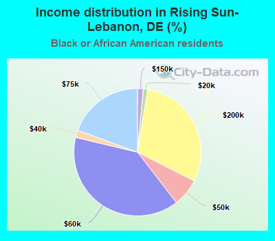 Income distribution in Rising Sun-Lebanon, DE (%)