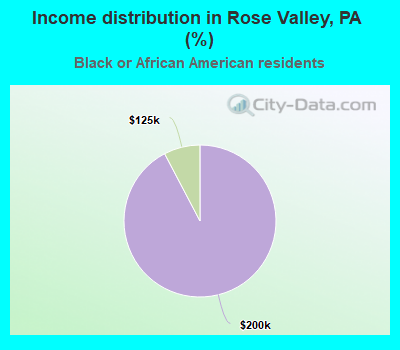 Income distribution in Rose Valley, PA (%)