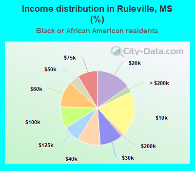 Income distribution in Ruleville, MS (%)