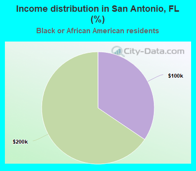 Income distribution in San Antonio, FL (%)