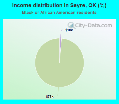 Income distribution in Sayre, OK (%)