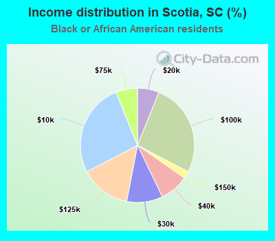 Income distribution in Scotia, SC (%)