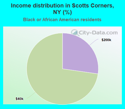 Income distribution in Scotts Corners, NY (%)