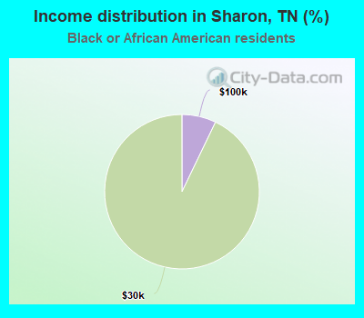 Income distribution in Sharon, TN (%)