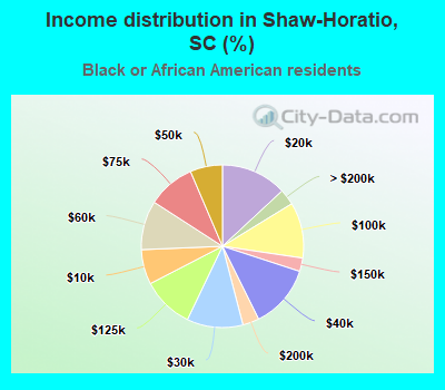 Income distribution in Shaw-Horatio, SC (%)