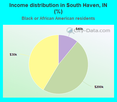 Income distribution in South Haven, IN (%)