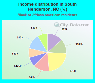 Income distribution in South Henderson, NC (%)