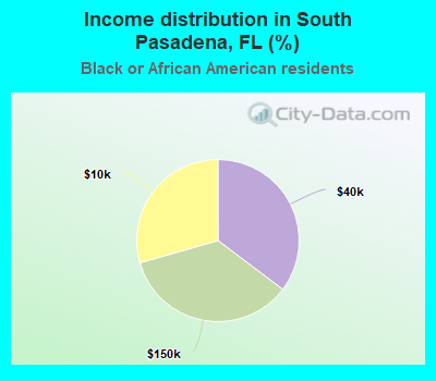 Income distribution in South Pasadena, FL (%)