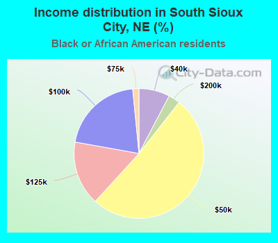 Income distribution in South Sioux City, NE (%)