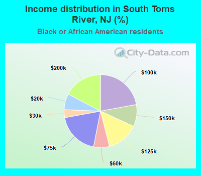 Income distribution in South Toms River, NJ (%)