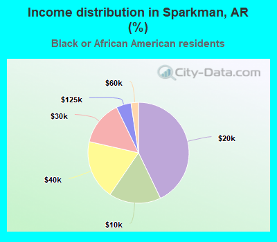 Income distribution in Sparkman, AR (%)
