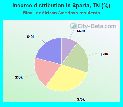 Income distribution in Sparta, TN (%)