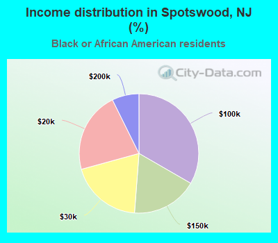 Income distribution in Spotswood, NJ (%)