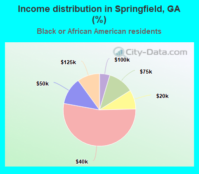 Income distribution in Springfield, GA (%)