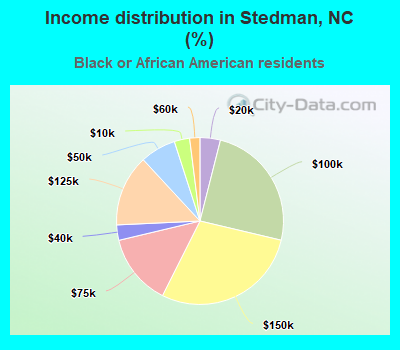Income distribution in Stedman, NC (%)