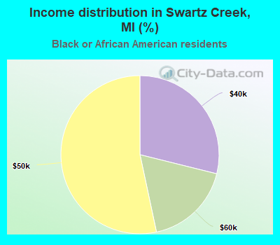 Income distribution in Swartz Creek, MI (%)