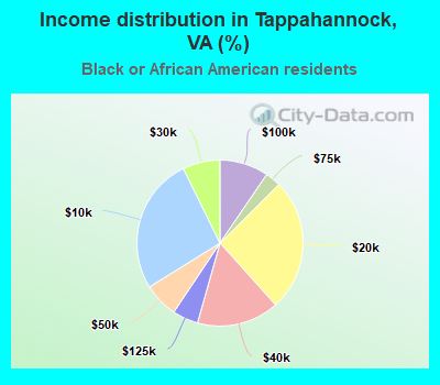 Income distribution in Tappahannock, VA (%)