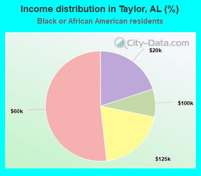 Income distribution in Taylor, AL (%)