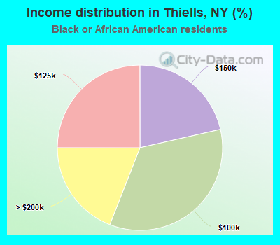 Income distribution in Thiells, NY (%)