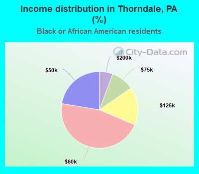 Income distribution in Thorndale, PA (%)