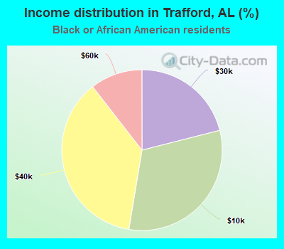 Income distribution in Trafford, AL (%)