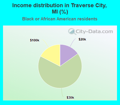 Income distribution in Traverse City, MI (%)