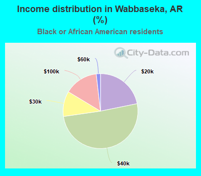 Income distribution in Wabbaseka, AR (%)