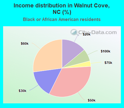 Income distribution in Walnut Cove, NC (%)