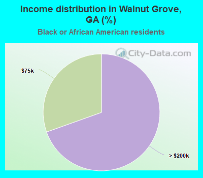 Income distribution in Walnut Grove, GA (%)