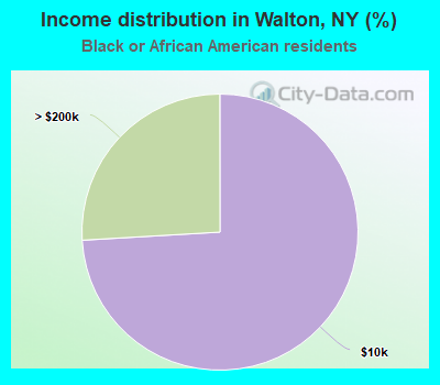 Income distribution in Walton, NY (%)