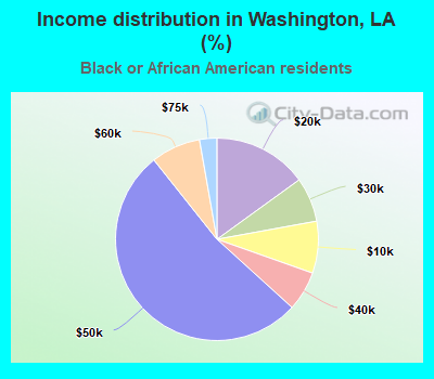 Income distribution in Washington, LA (%)