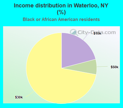 Income distribution in Waterloo, NY (%)