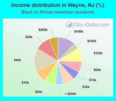Income distribution in Wayne, NJ (%)