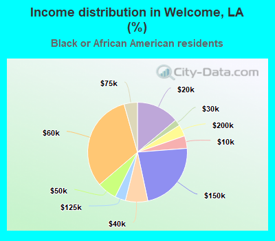 Income distribution in Welcome, LA (%)