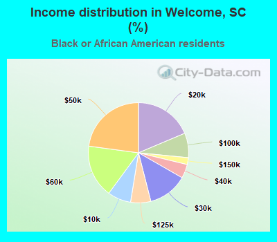Income distribution in Welcome, SC (%)