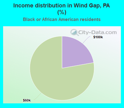 Income distribution in Wind Gap, PA (%)