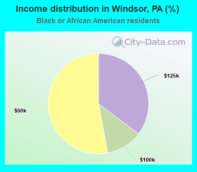 Income distribution in Windsor, PA (%)