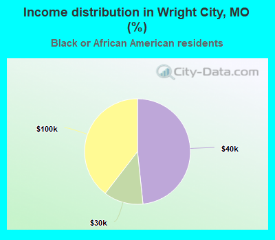 Income distribution in Wright City, MO (%)