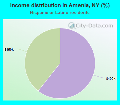 Income distribution in Amenia, NY (%)
