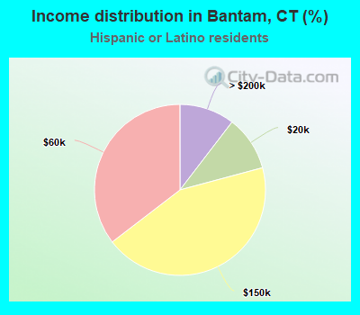 Income distribution in Bantam, CT (%)