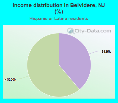 Income distribution in Belvidere, NJ (%)