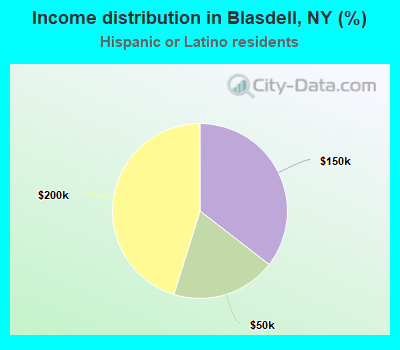 Income distribution in Blasdell, NY (%)