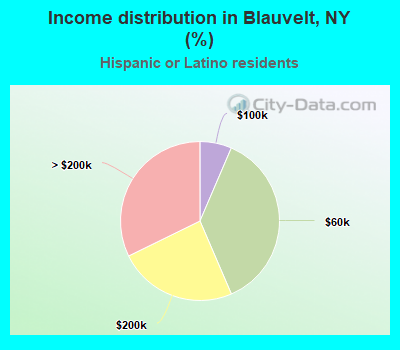 Income distribution in Blauvelt, NY (%)