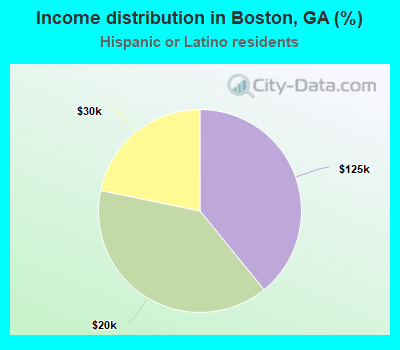 Income distribution in Boston, GA (%)