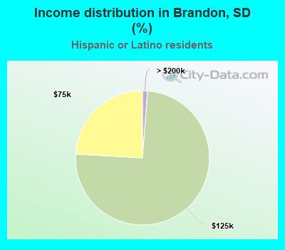 Income distribution in Brandon, SD (%)