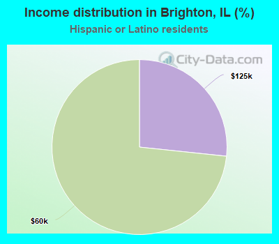 Income distribution in Brighton, IL (%)