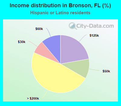 Income distribution in Bronson, FL (%)