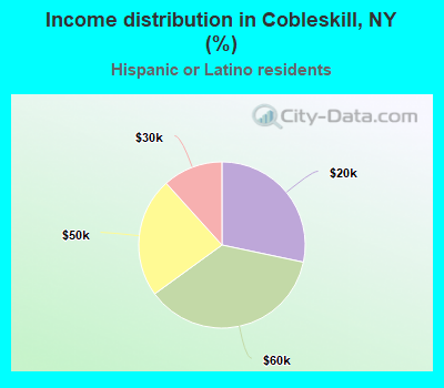 Income distribution in Cobleskill, NY (%)